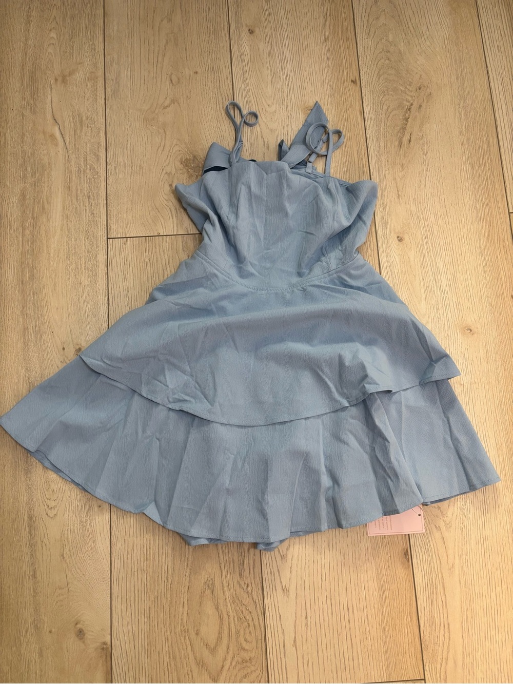 Blue Open Back Dress